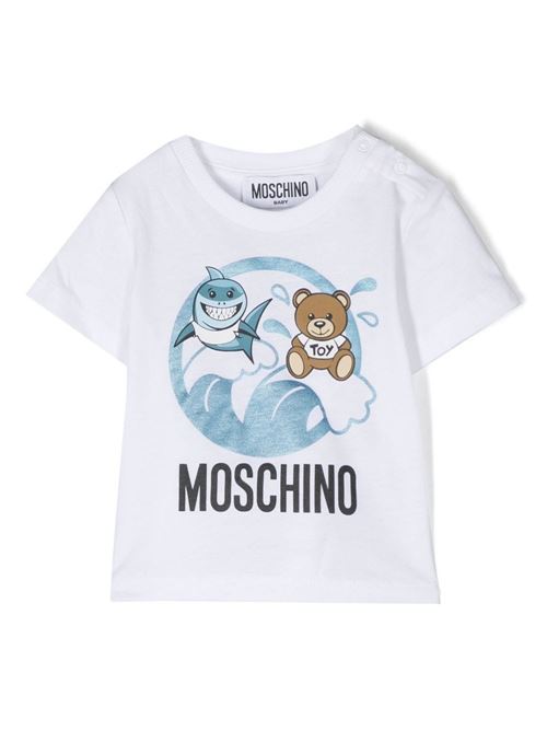 T shirt bambino con stampa MOSCHINO BABY | MUM03GLAA0210101